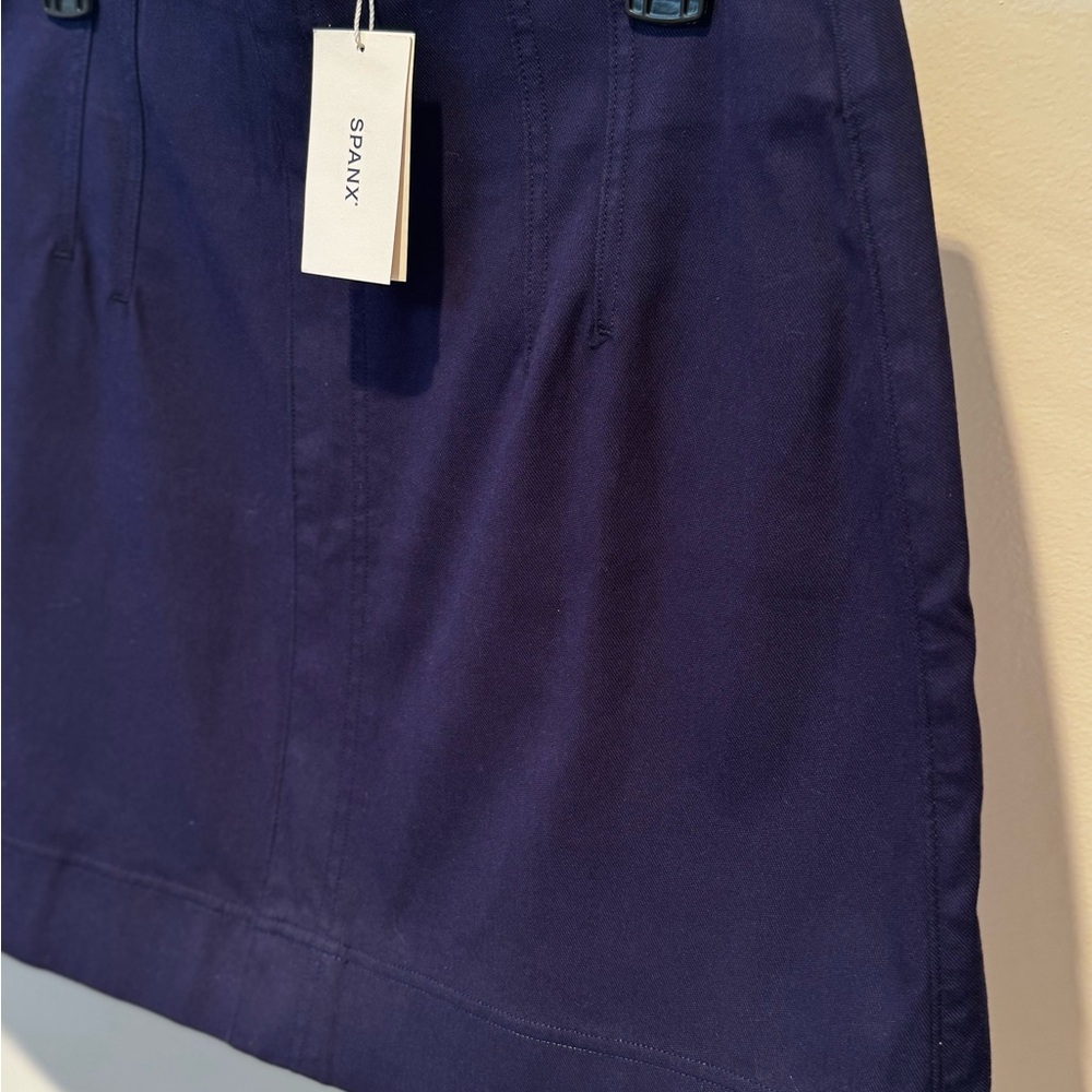 SPANX Stretch Mini Skirt - Lapis Blue Size Large - Picture 4 of 15